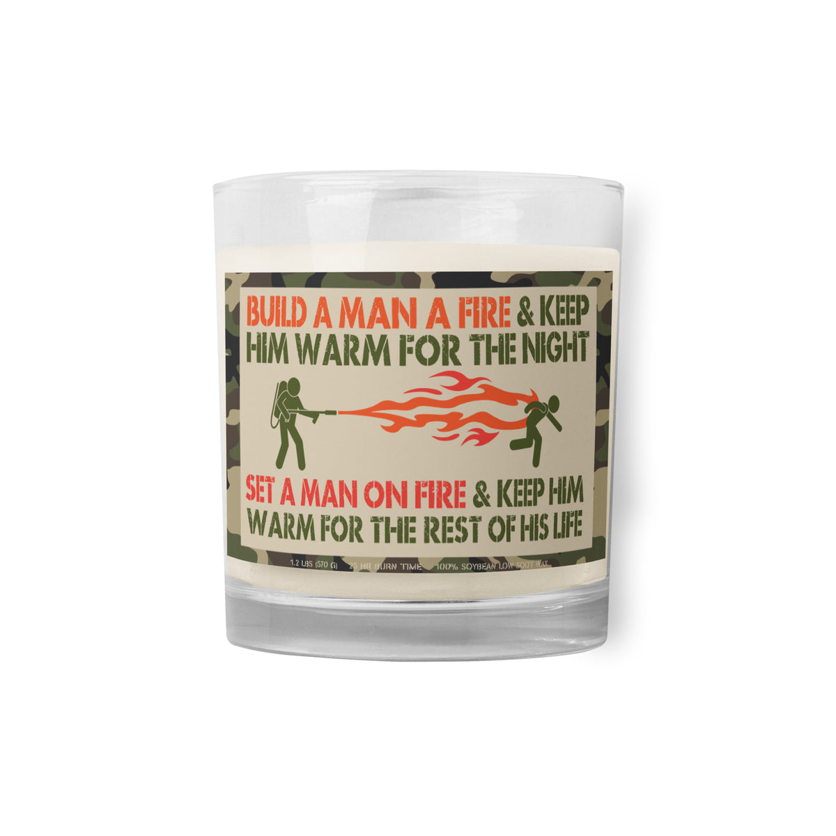 Build A Man A Fire Glass Jar Candle