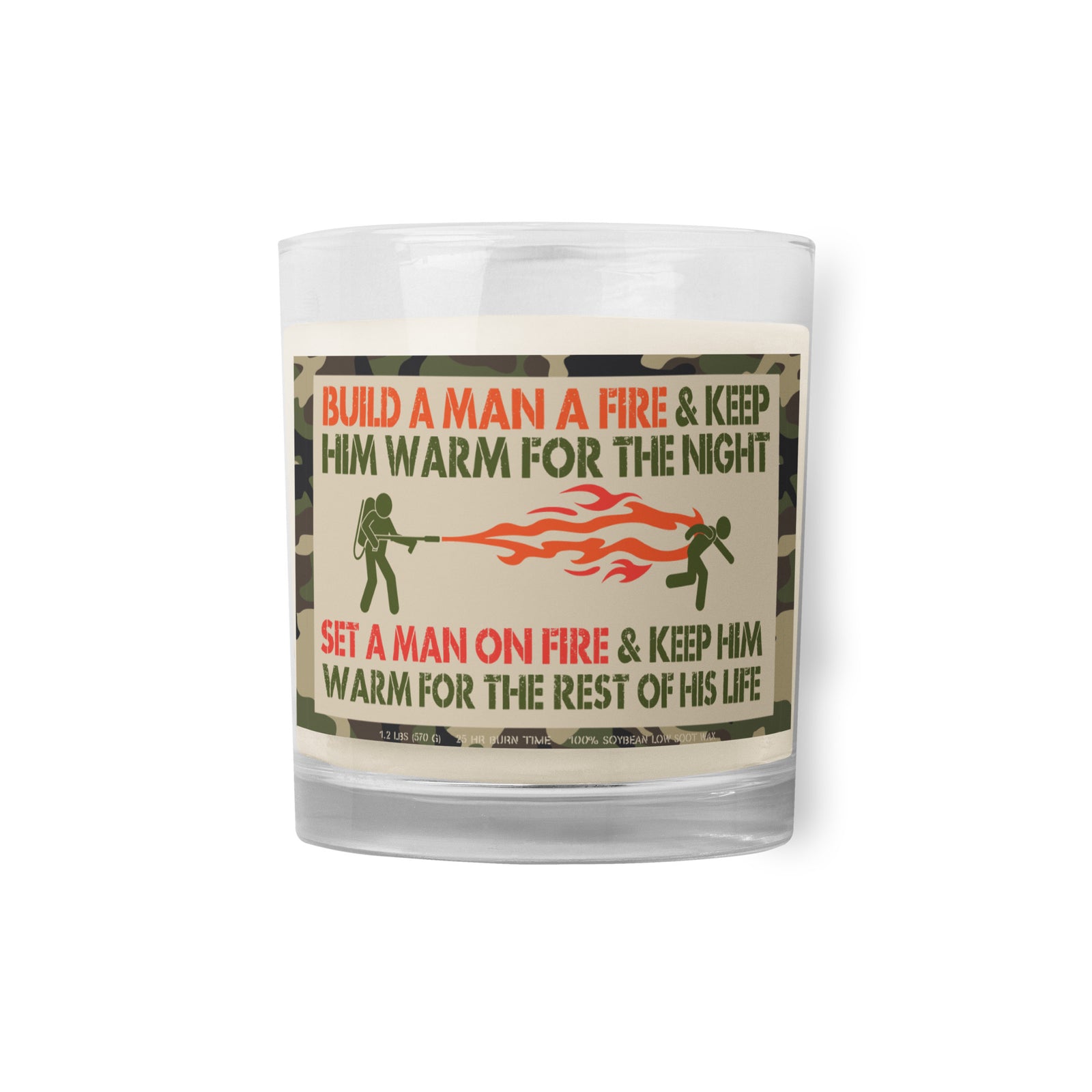 Build A Man A Fire Glass Jar Candle