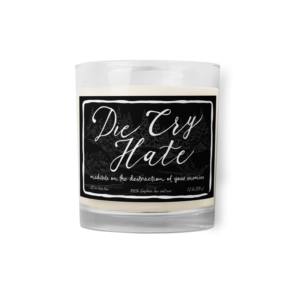 Anti-Live Laugh Love Glass Jar Candle