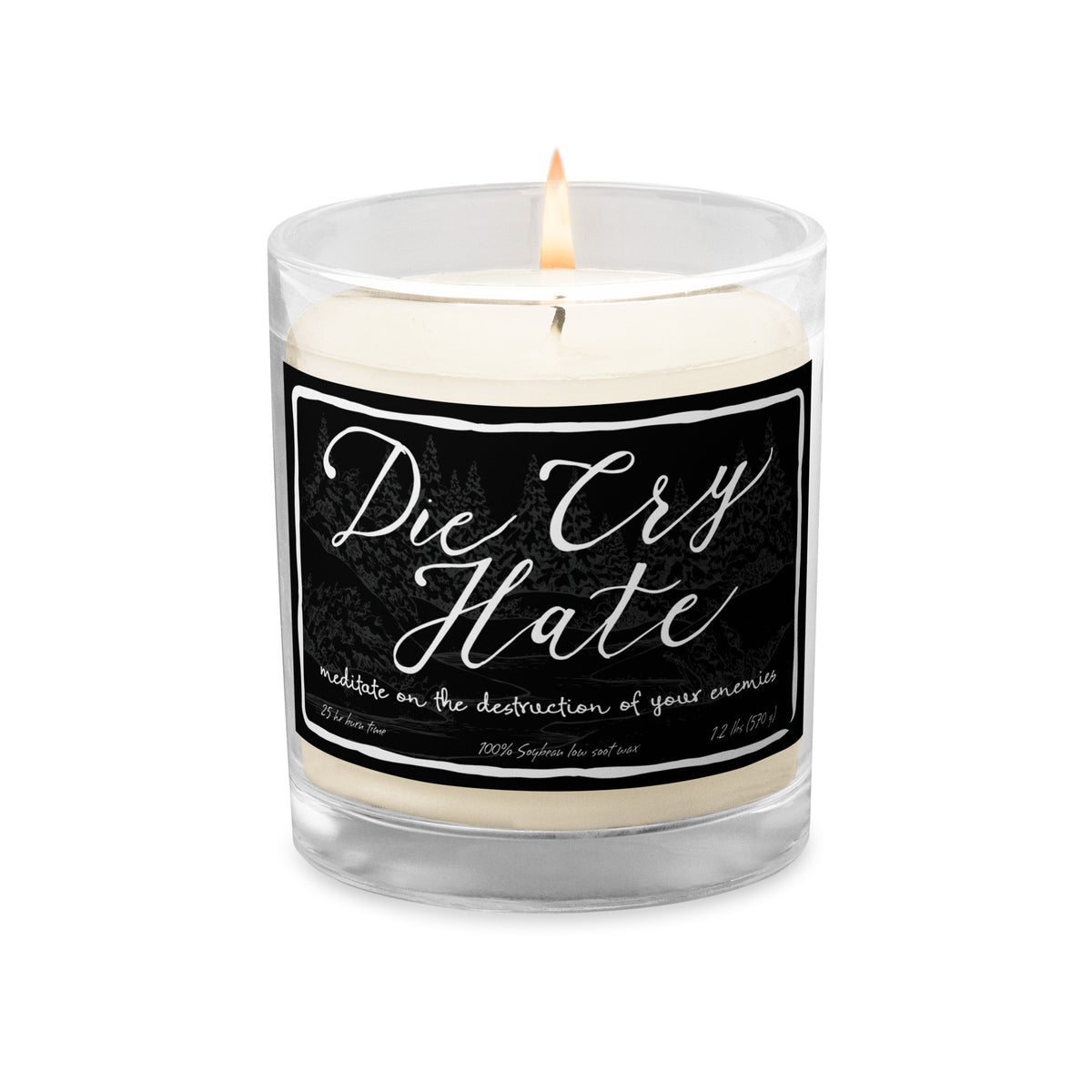 Anti-Live Laugh Love Glass Jar Candle