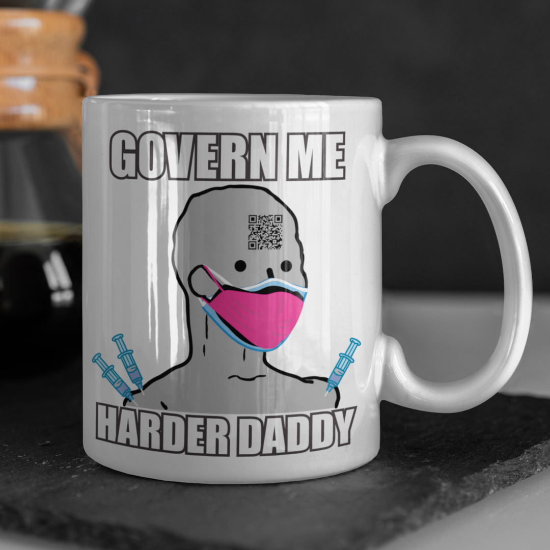 Govern Me Harder Daddy White glossy mug