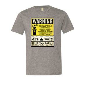 Government Warning Label Men's Graphic Tee