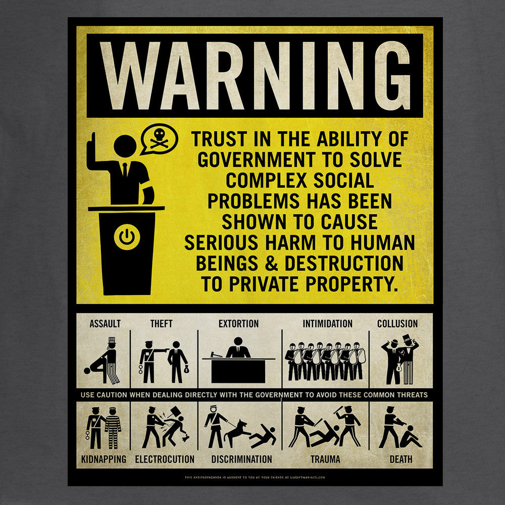 Government Warning Label Men&#39;s Graphic Tee