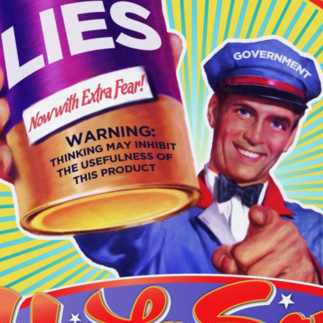 Government Canned Lies Retro T-Shirt