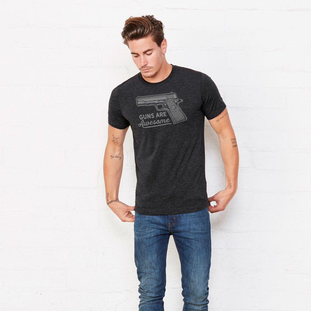 Guns Are Awesome Tri-Blend T-Shirt