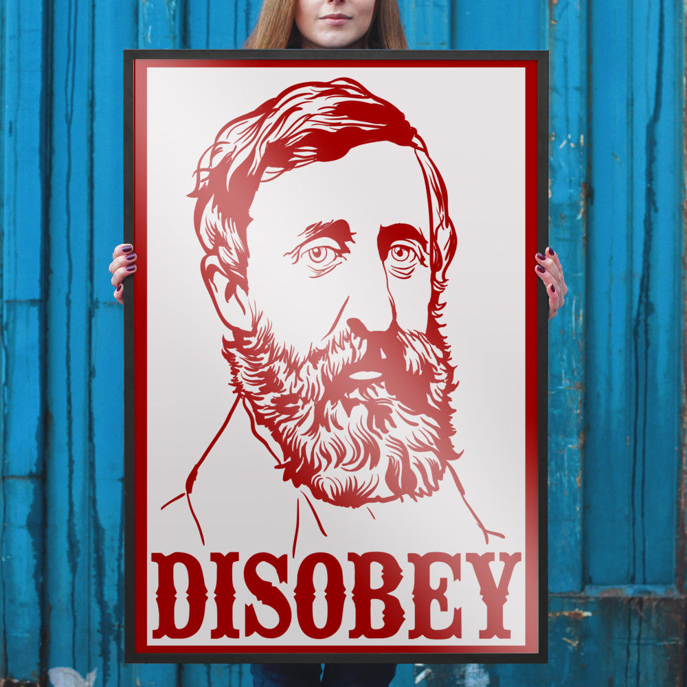 Henry David Thoreau Disobey Poster