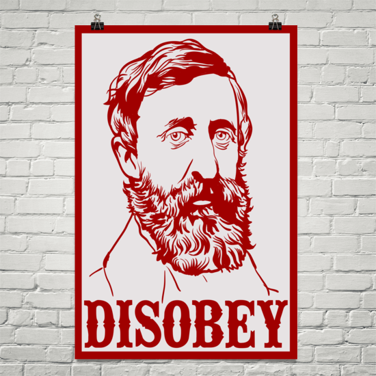 Henry David Thoreau Disobey Poster