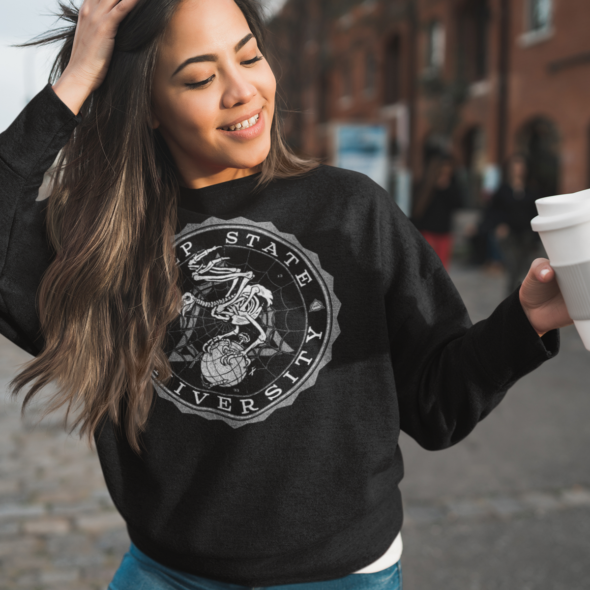 Deep State University Crewneck Sweatshirt by Liberty Maniacs