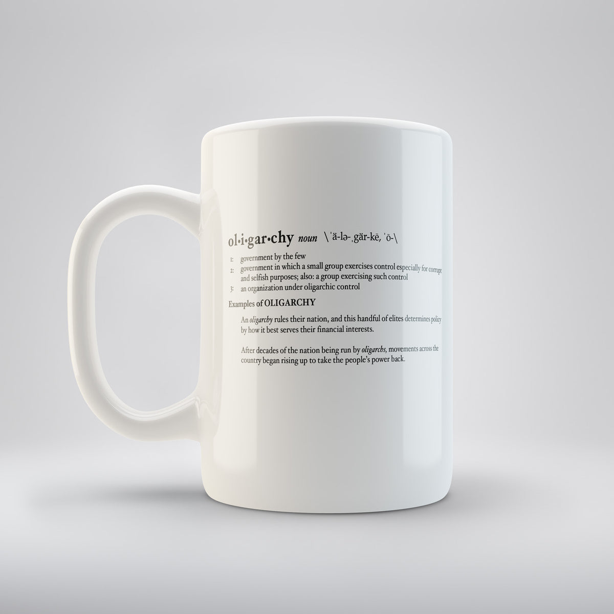Oligarchy Game of Establishment Corruption Mugs