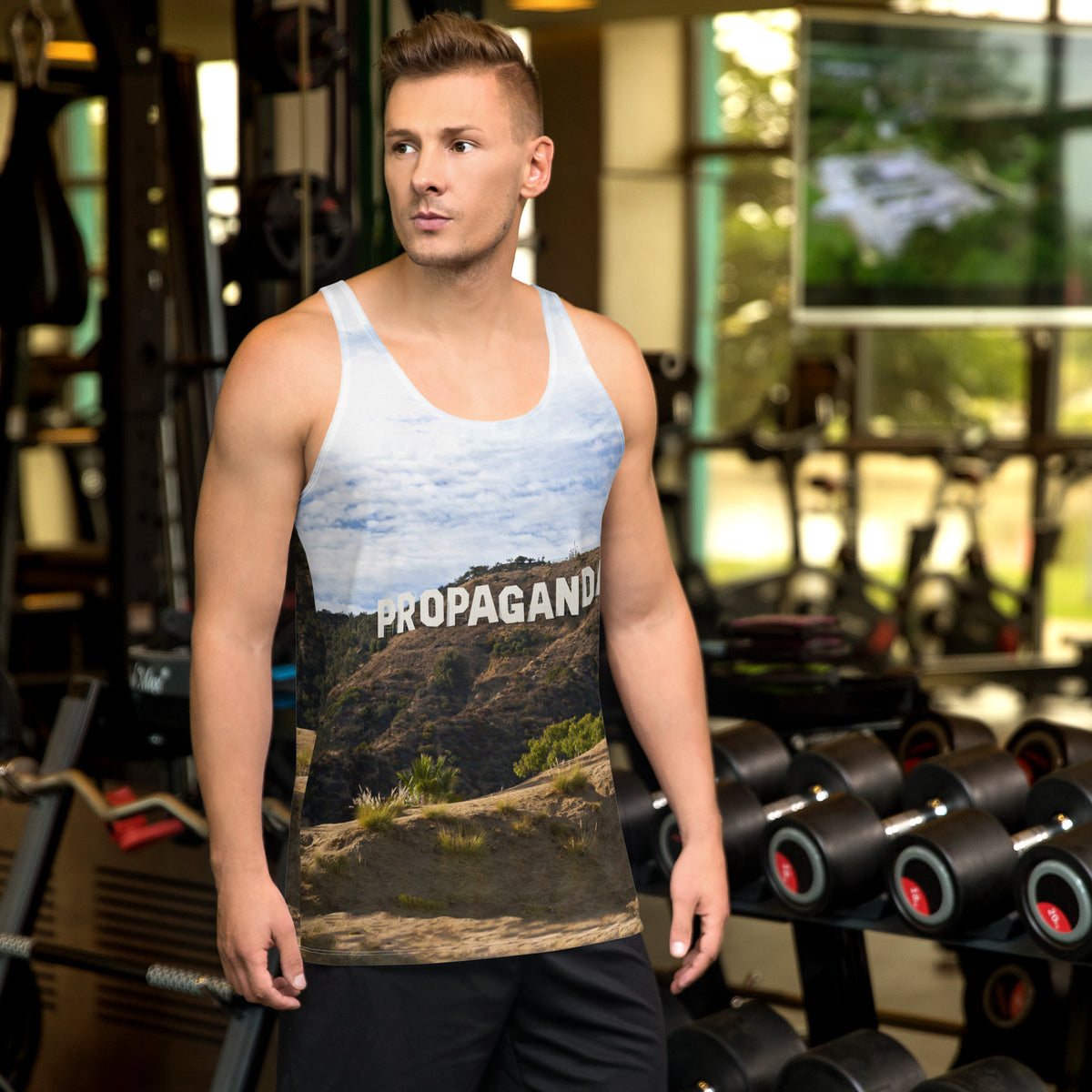 Hollywood Propaganda All Over Graphic Unisex Tank Top
