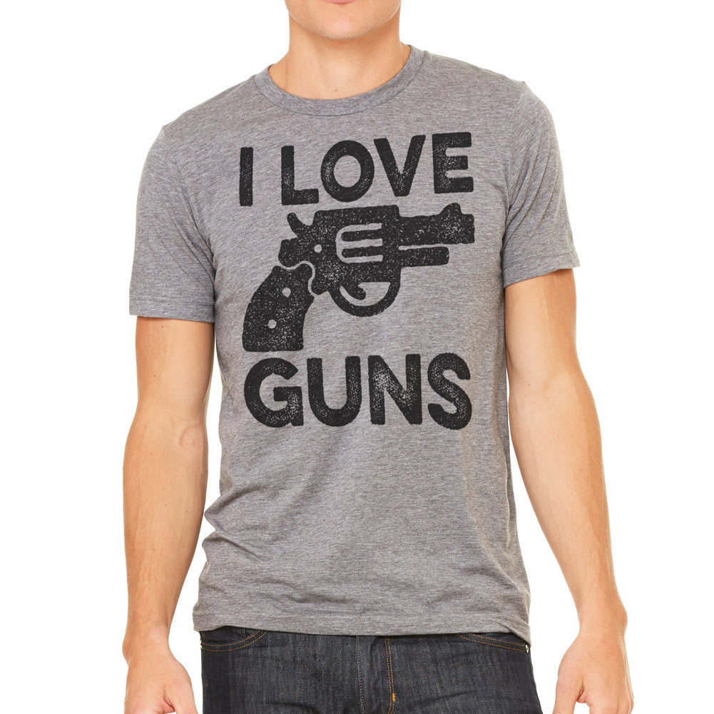 I Love Guns Triblend Athletic T-Shirt