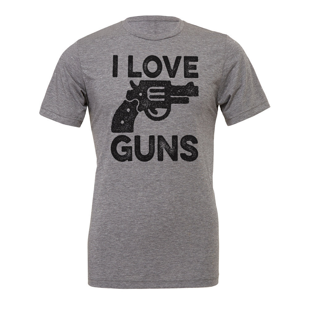 I Love Guns Triblend Athletic T-Shirt
