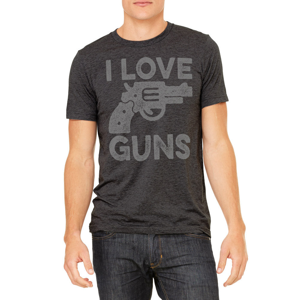 I Love Guns Triblend Athletic T-Shirt