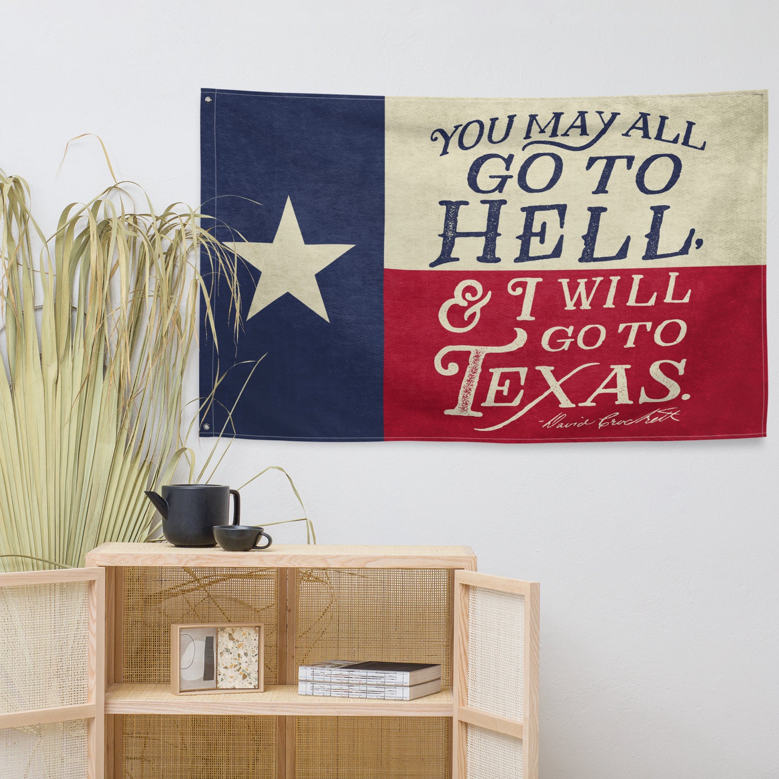 I Will Go To Texas Davy Crockett Quote Texas Flag