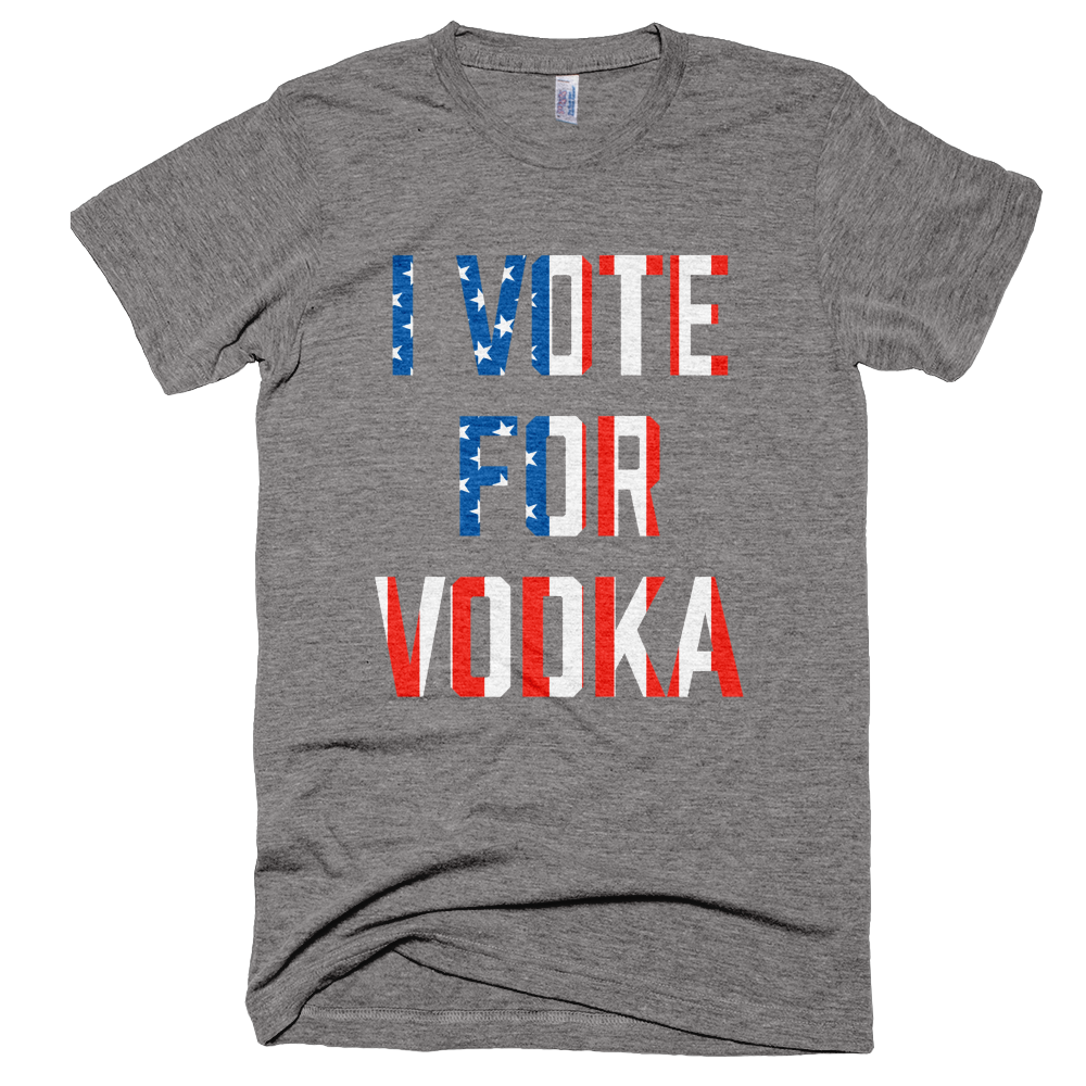 I Vote For Vodka Unisex Tri-Blend Track Shirt
