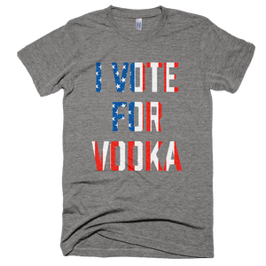 I Vote For Vodka Unisex Tri-Blend Track Shirt