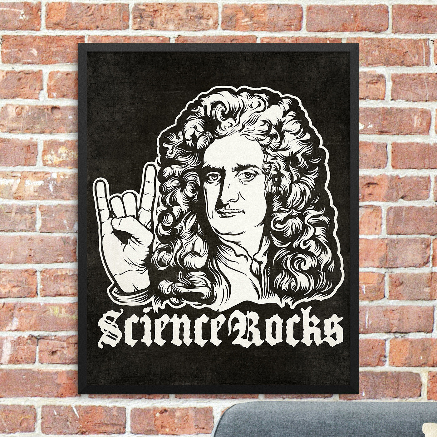 Sir Isaac Newton Science Rocks Giclée Print