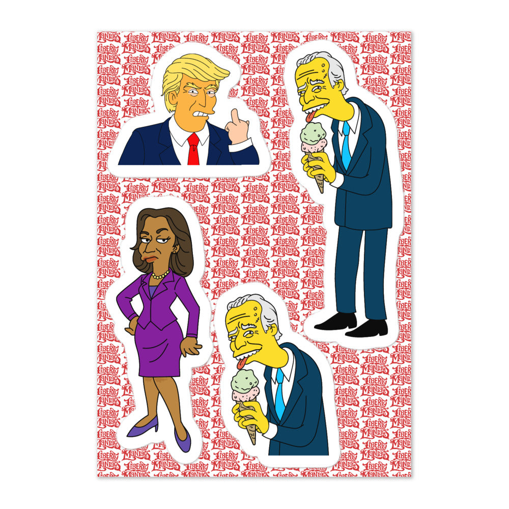 Biden Kamala and Trump Sticker sheet