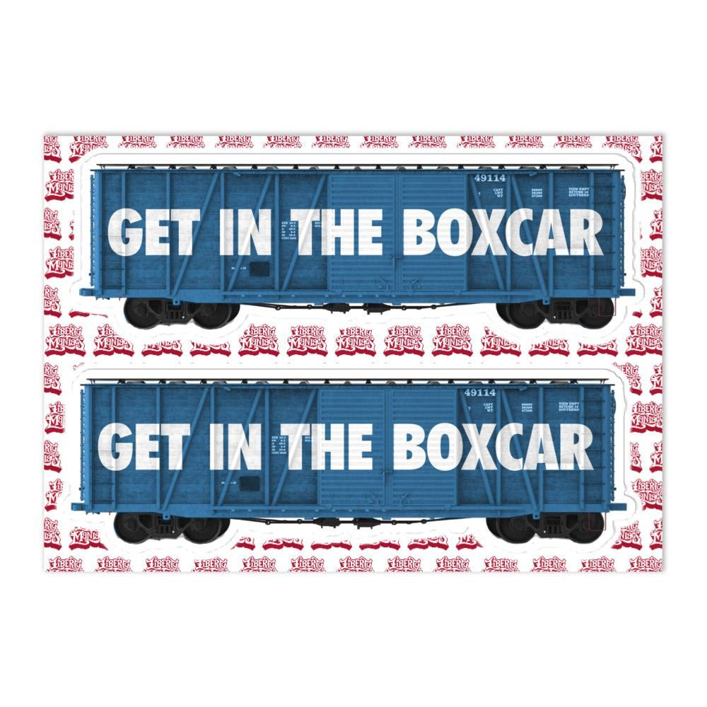 Get in the Boxcar Sticker sheet