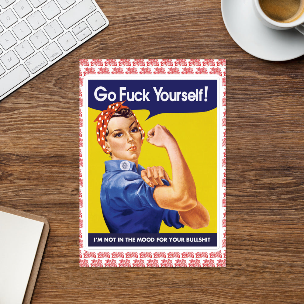 Rosie The Riveter GFYS Jumbo Sticker