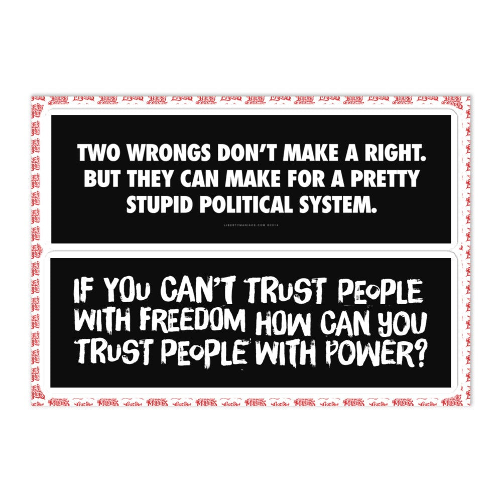 Government Power Bumper Sticker Set