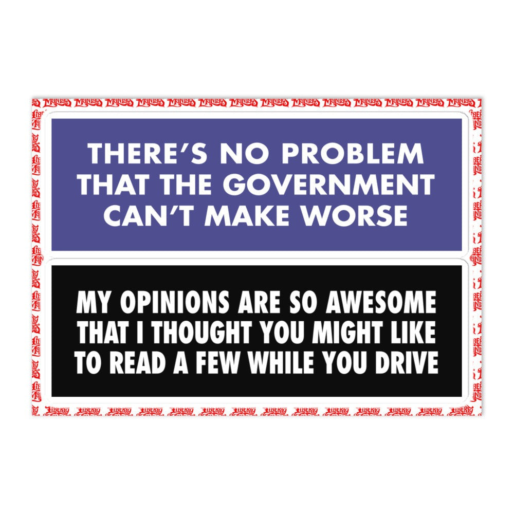 Funny Political Bumper Sticker Set