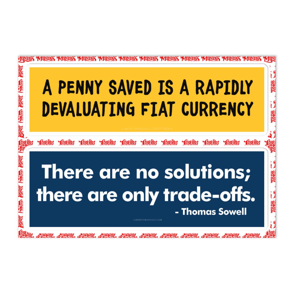 Economics Trade Offs and Devaluation Bumper Sticker Set