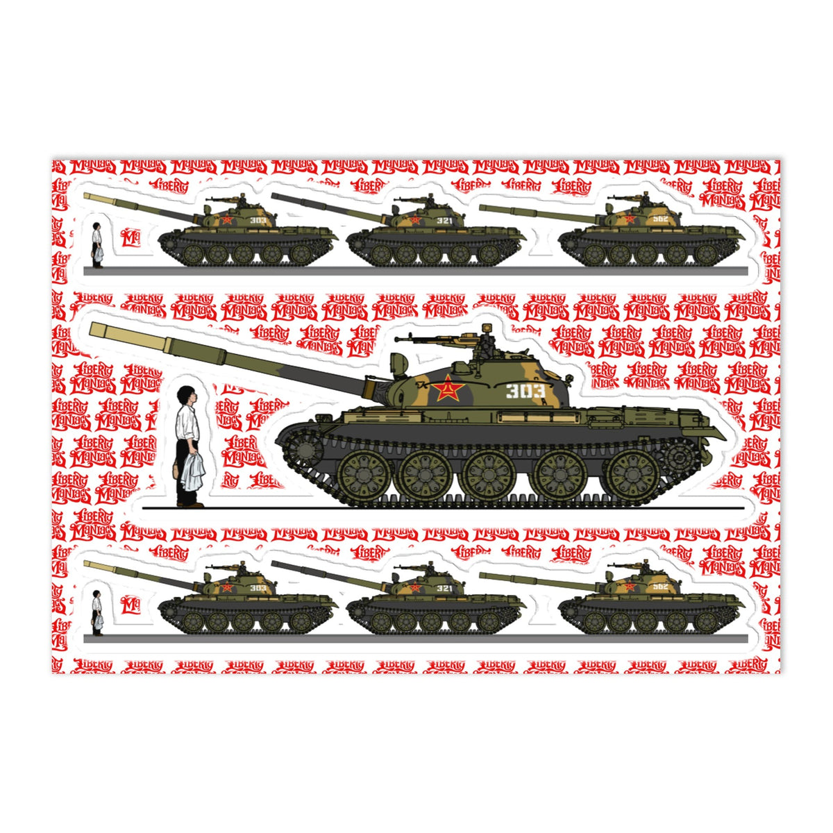 Tiananmen Tank Man 33rd Anniversary Sticker sheet
