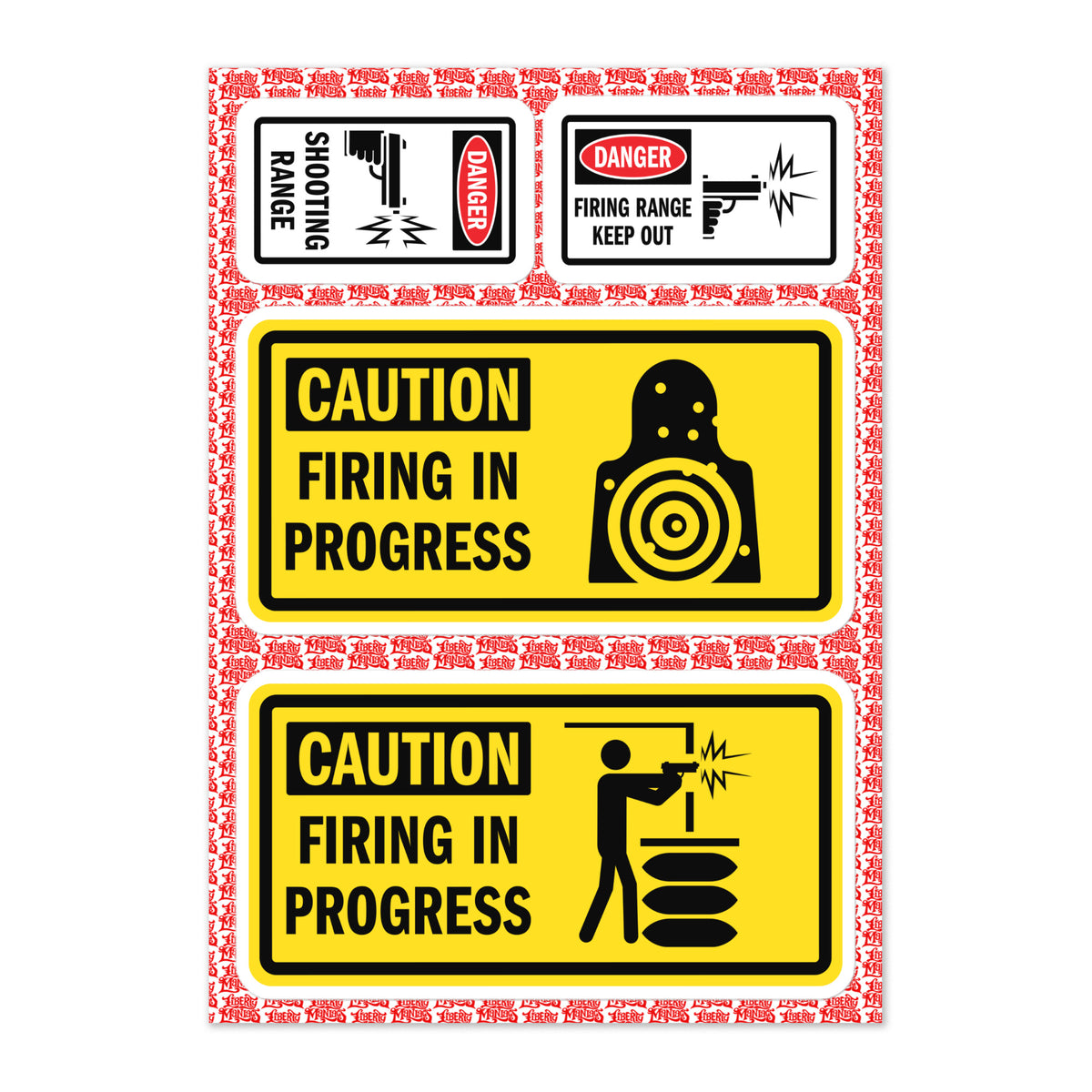 Shooting Range Sticker sheet - Liberty Maniacs