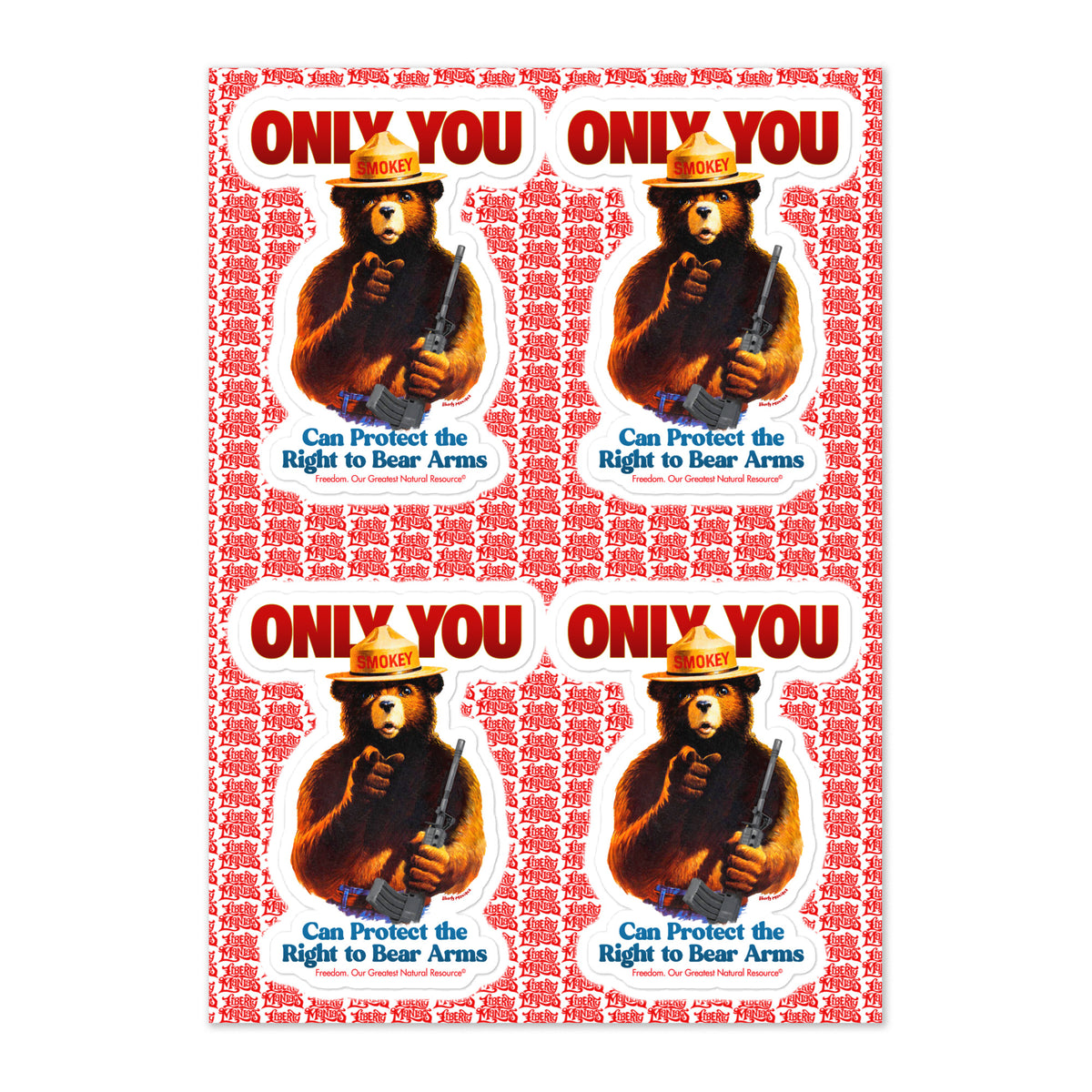 Only You Can Protect the Right To Bear Arms Sticker Sheet