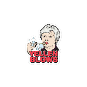 Janet Yellen Blows Sticker