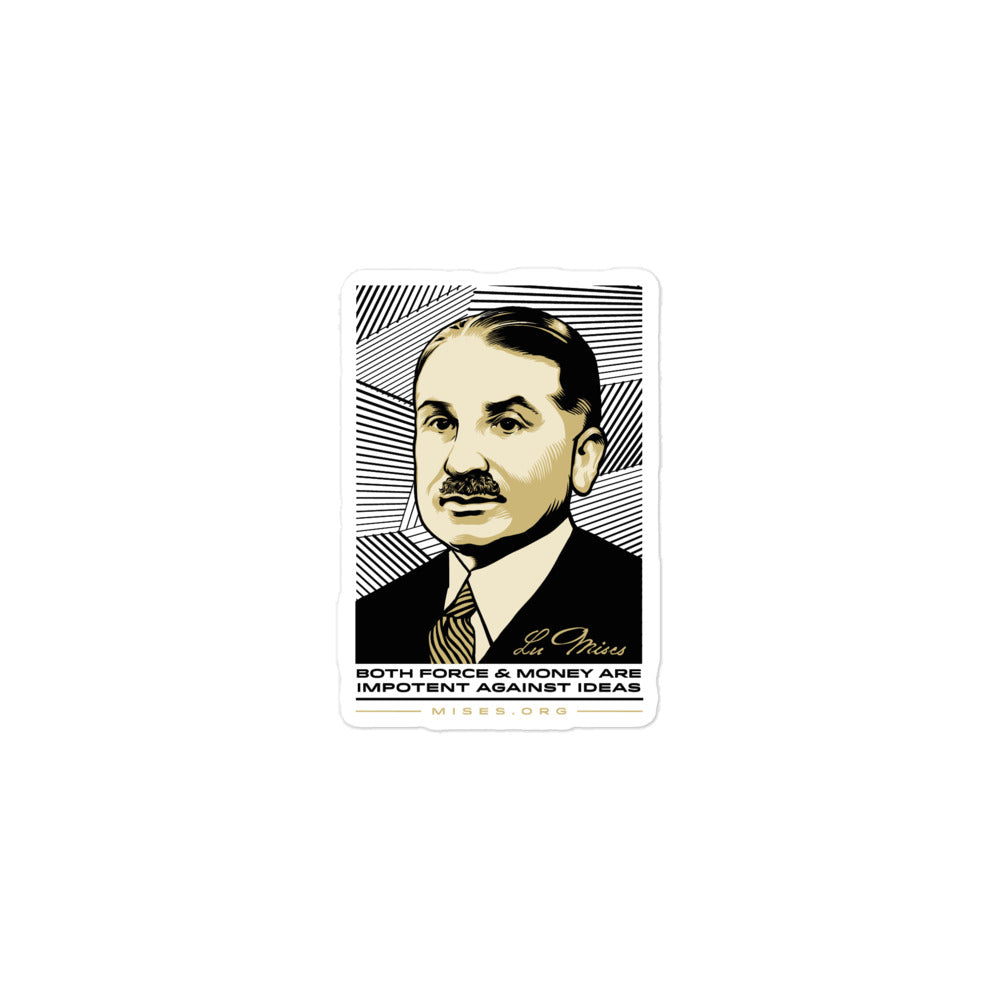 Ludwig Von Mises Ideas Quote Sticker