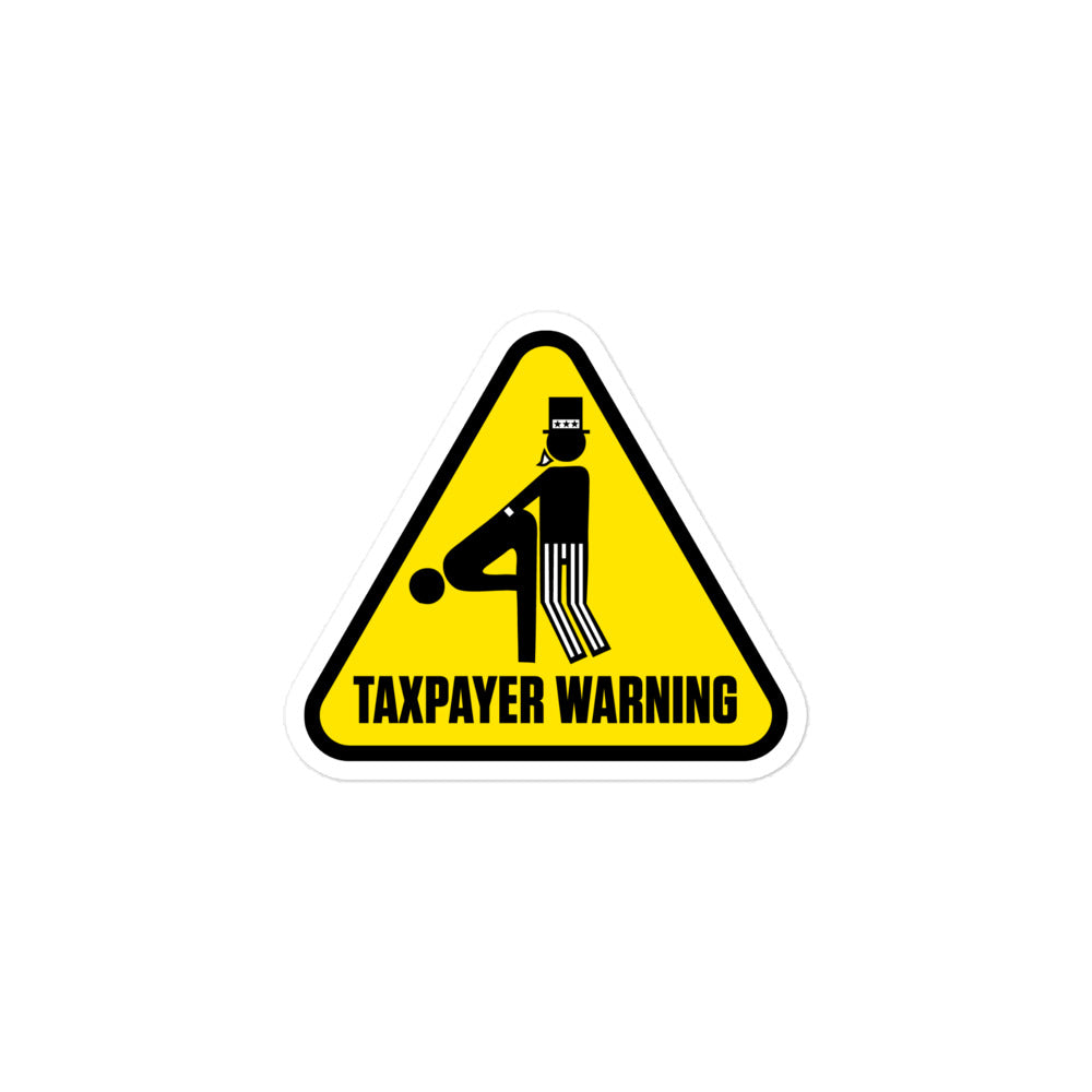 Taxpayer Warning Sticker