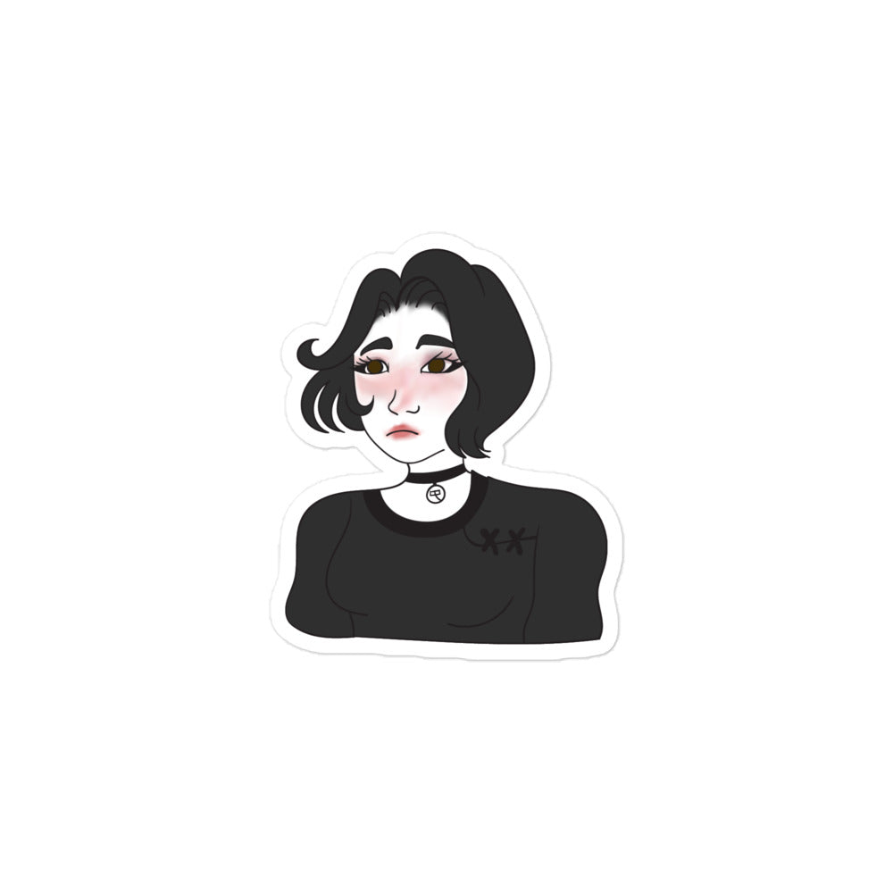 Doomer Girl Meme Sticker