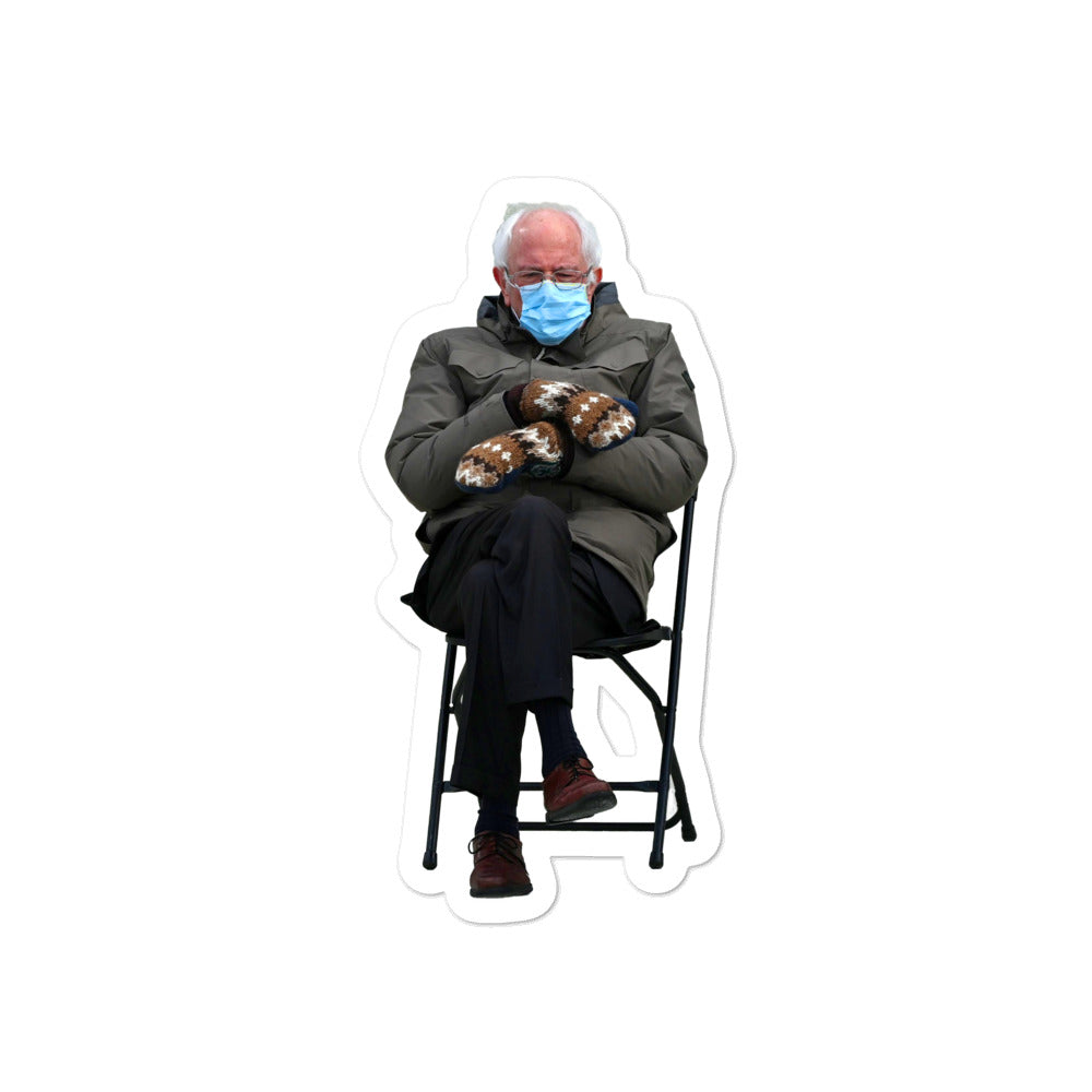 Bernie Out in the Cold Biden Inauguration Sticker