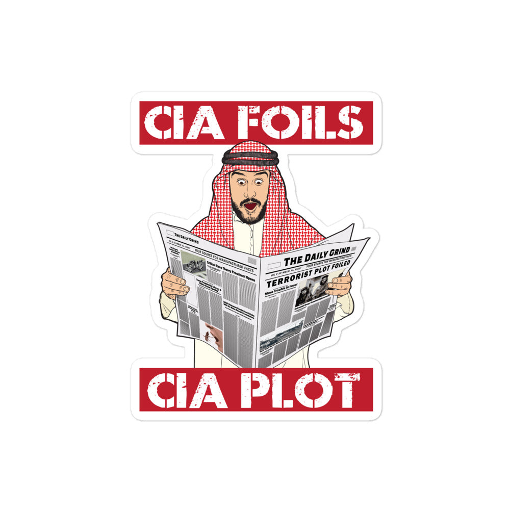 CIA Foils CIA Plot Liberty Maniacs Sticker