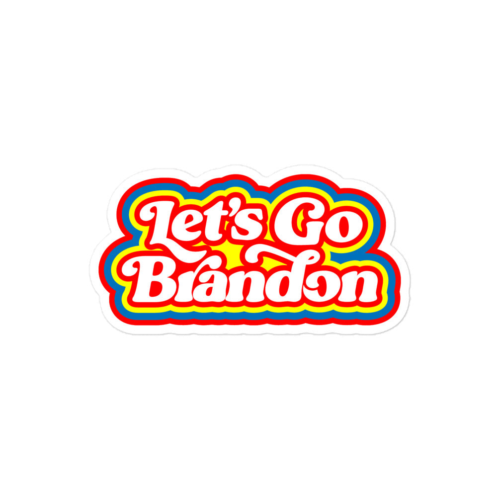 Let&#39;s Go Brandon! Retro Vinyl Sticker