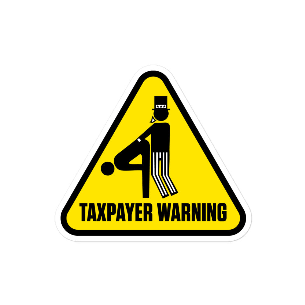 Taxpayer Warning Sticker
