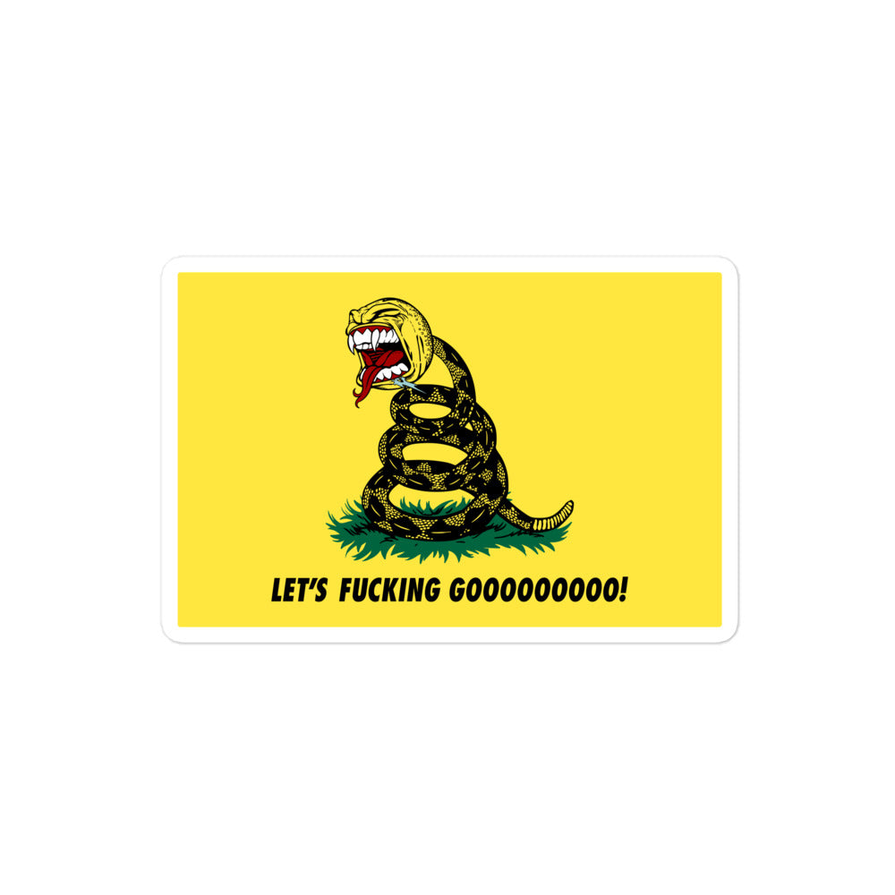 Let&#39;s Fucking Gooooo Gadsden Flag Sticker