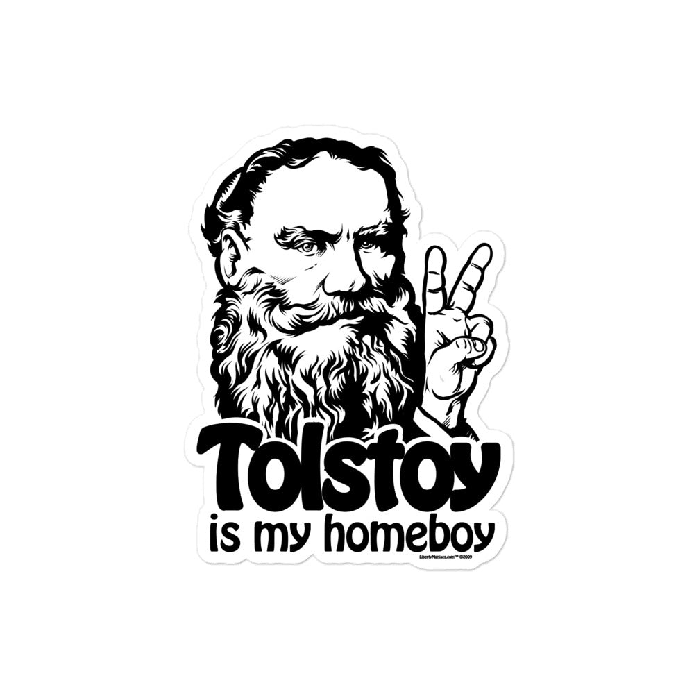 Tolstoy is My Homeboy Sticker