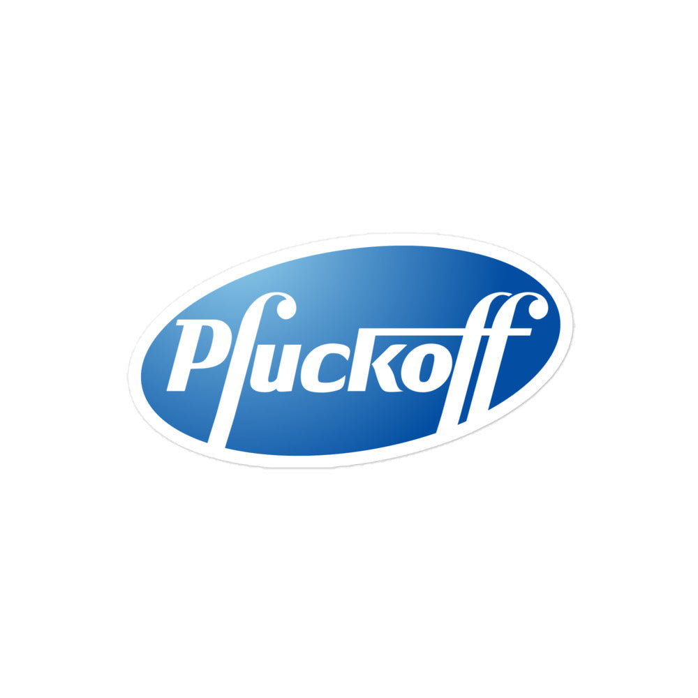 Pfuckoff Big Pharma Parody Sticker