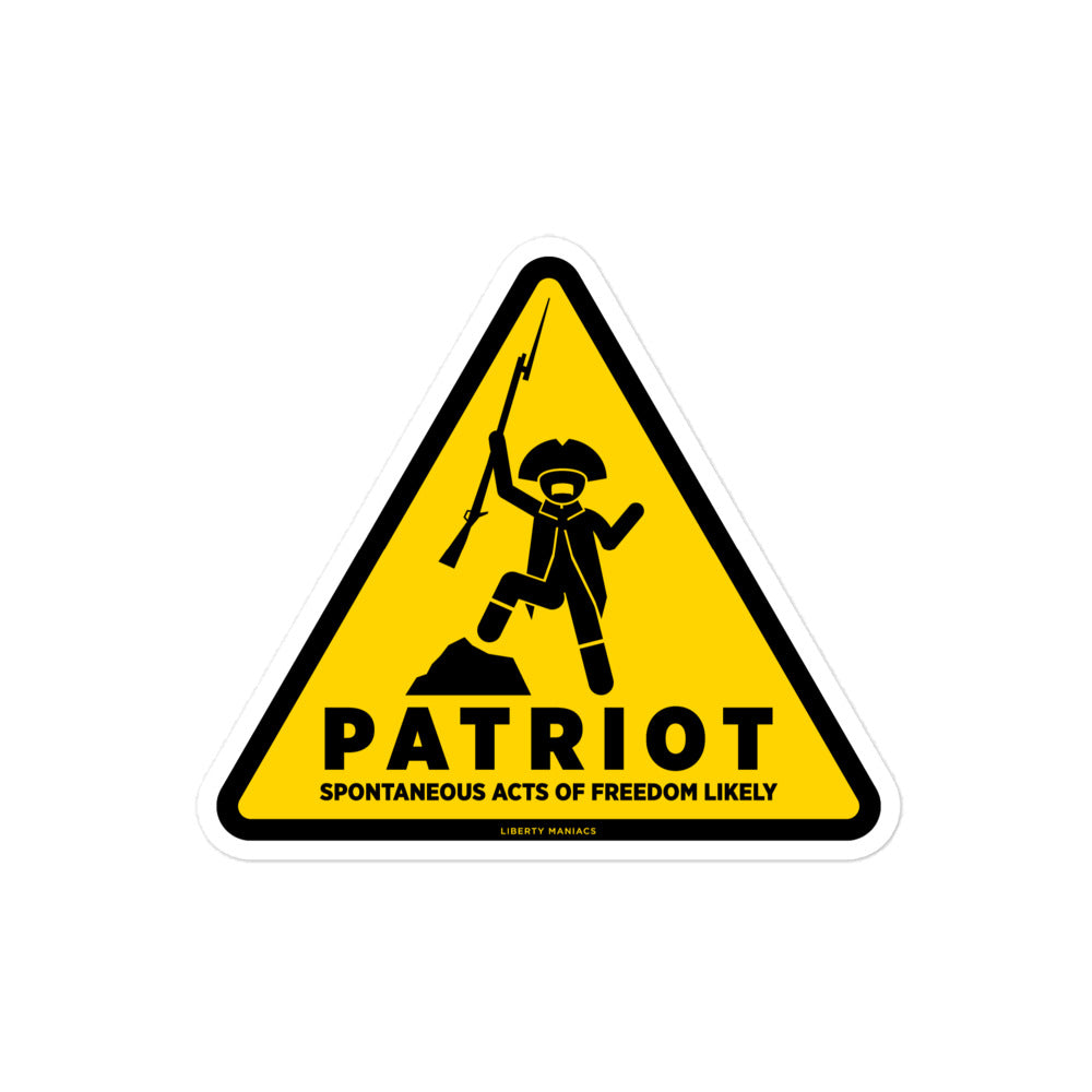 Patriot Warning Sticker