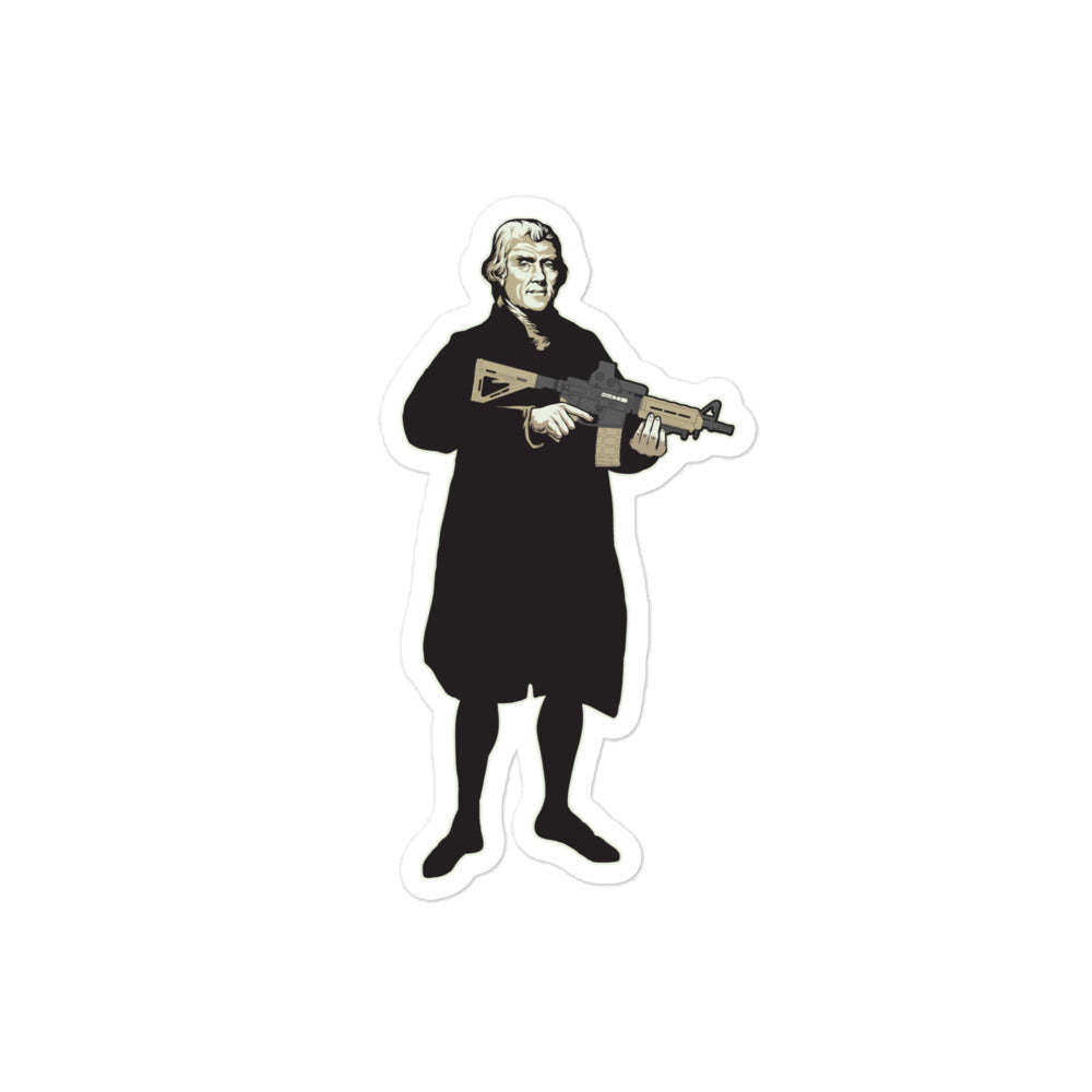 Thomas Jefferson with a Carbine Sticker