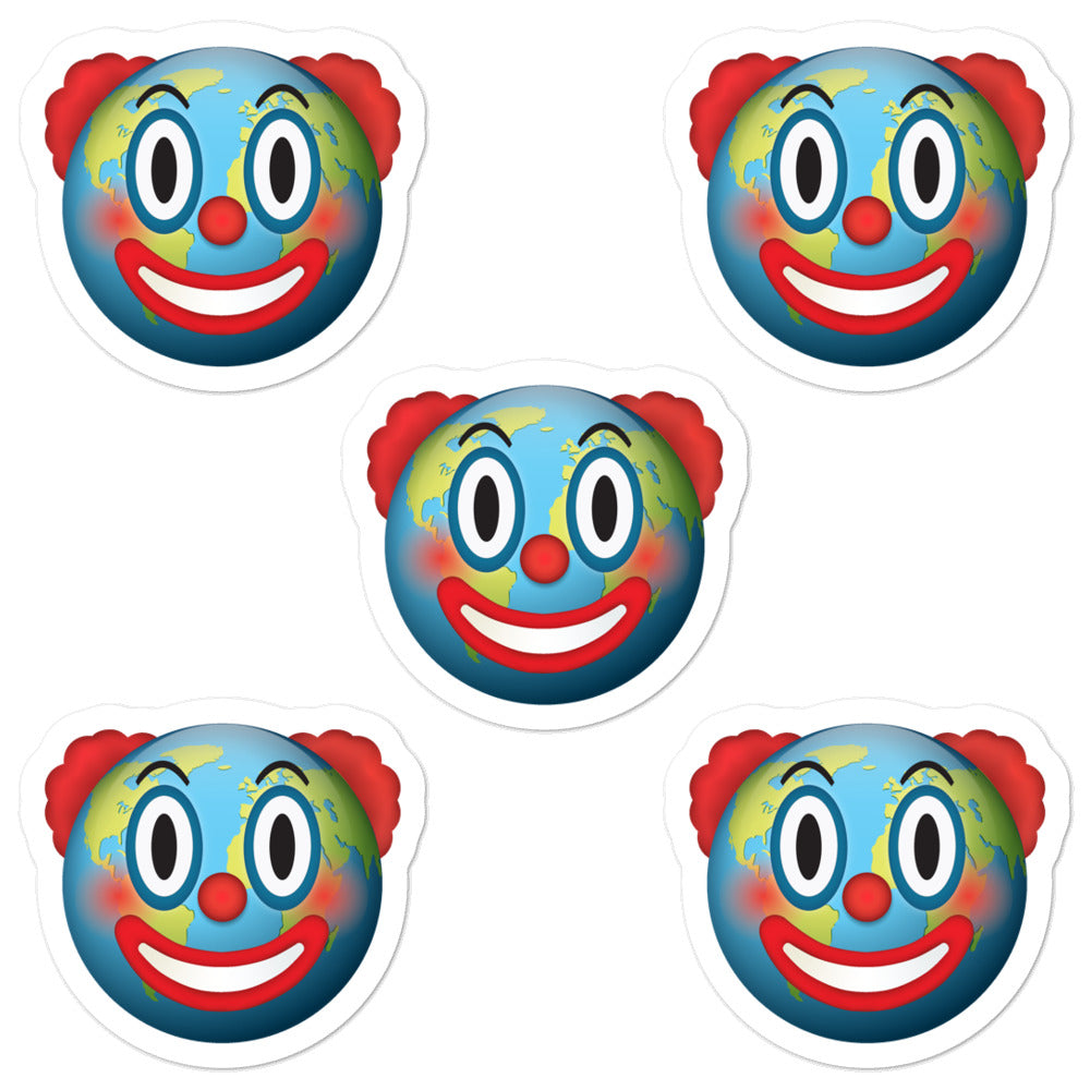 Clown Word Sticker Set