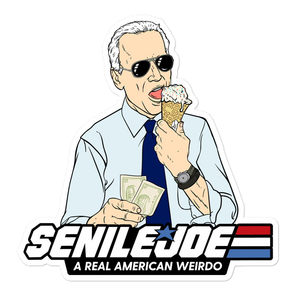 Senile Joe Ice Cream Biden Stickers