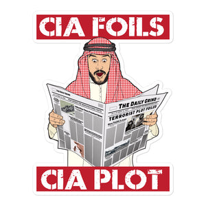 CIA Foils CIA Plot Liberty Maniacs Sticker