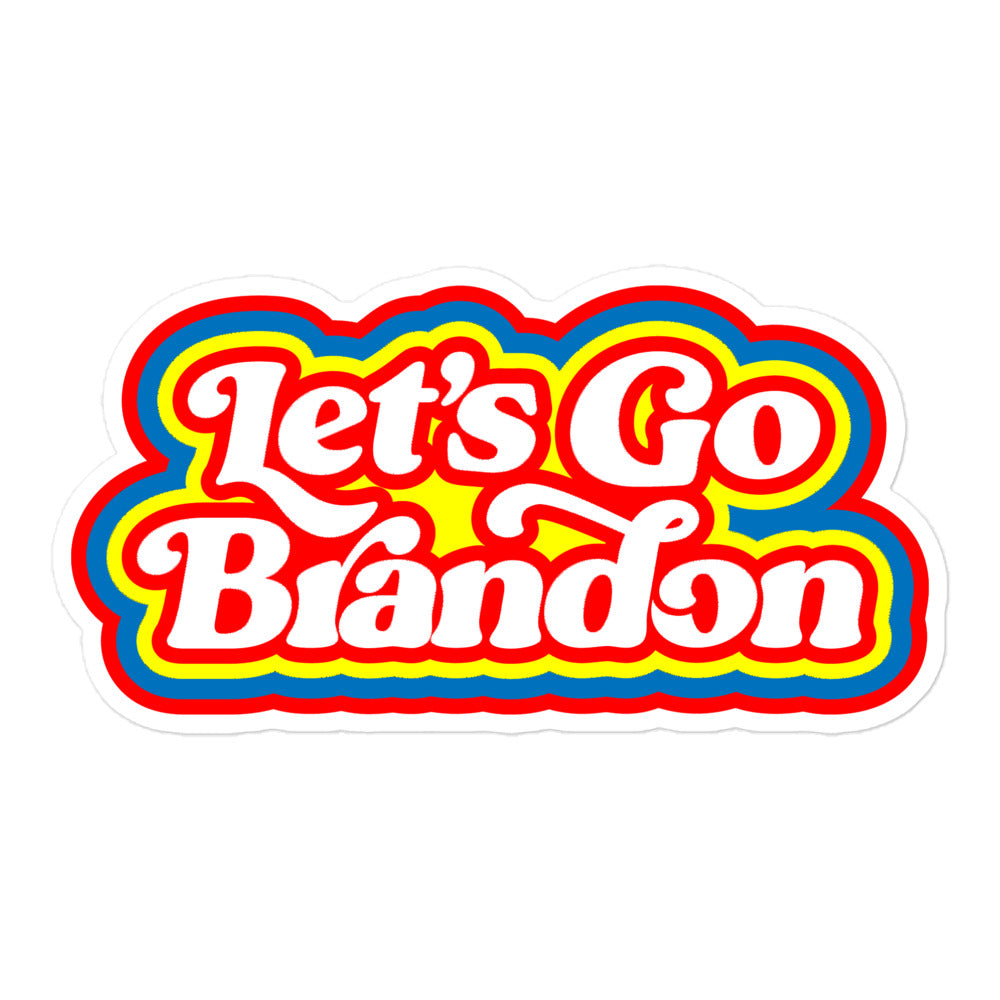 Let's Go Brandon! Retro Vinyl Sticker - Liberty Maniacs