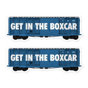 Get In The Boxcar Stickers