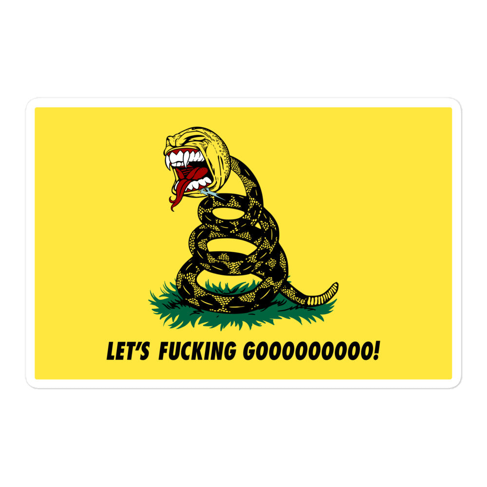 Let&#39;s Fucking Gooooo Gadsden Flag Sticker