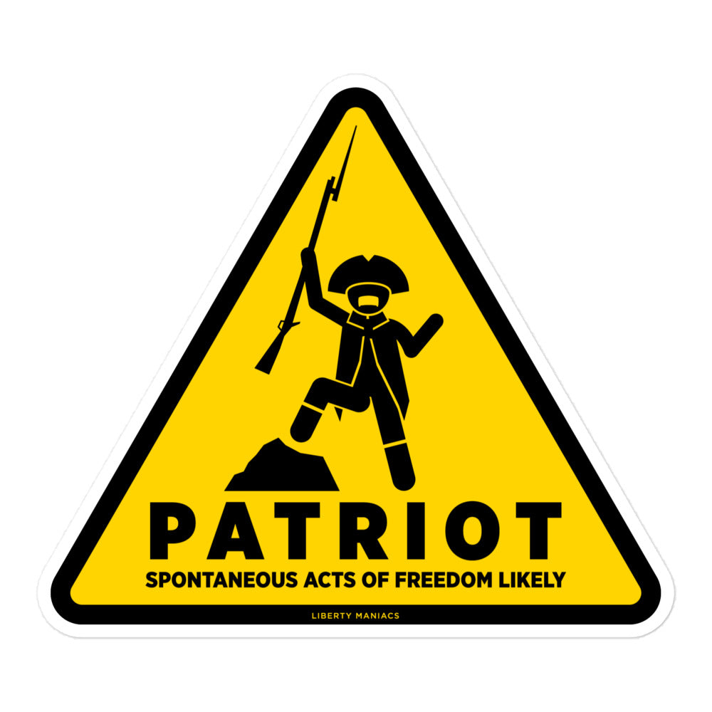 Patriot Warning Sticker